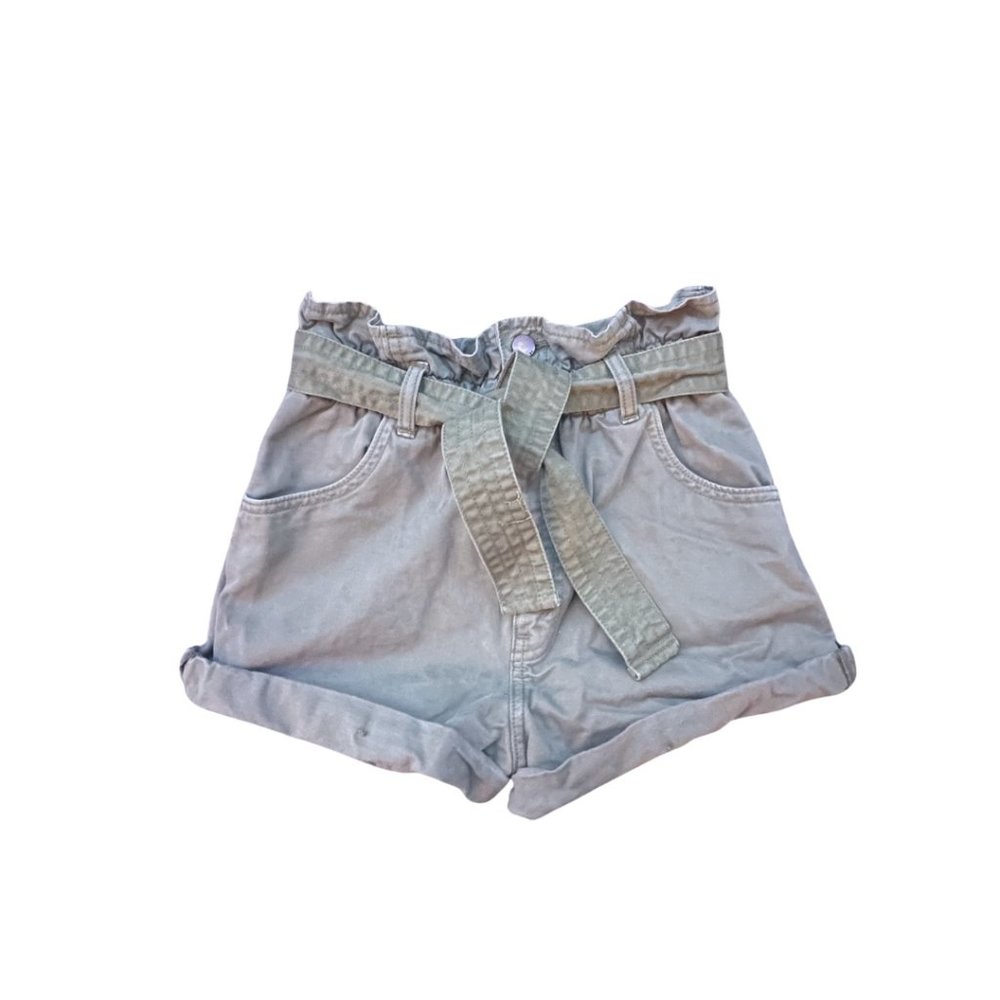 Abercrombie Green High Waisted Shorts
